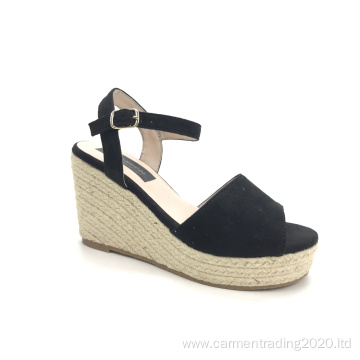 Women Open Toe Buckle Strap Espadrille sandals